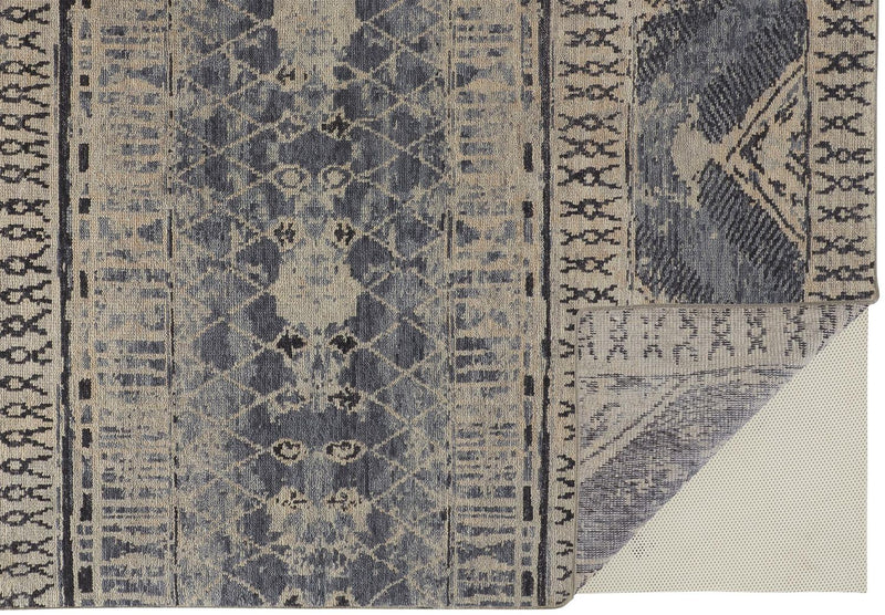 media image for Scottsdale Hand Knotted Blue and Tan Rug by BD Fine Fold Image 1 272