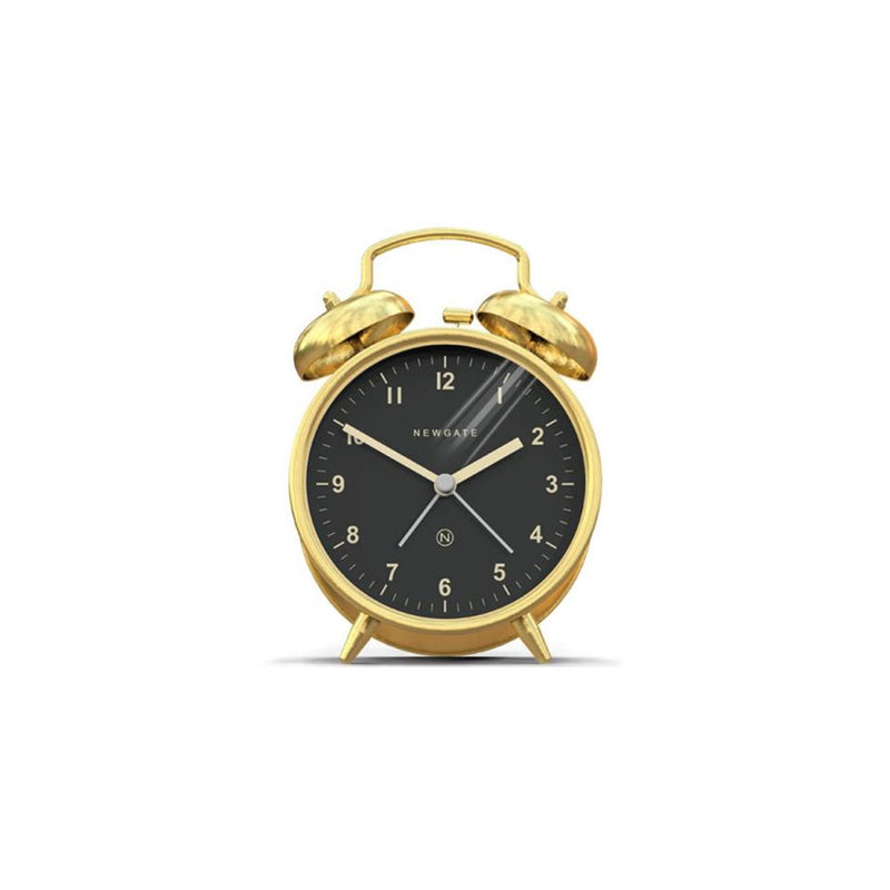 media image for Charlie Bell Alarm Clock in Radial Brass design by Newgate 241