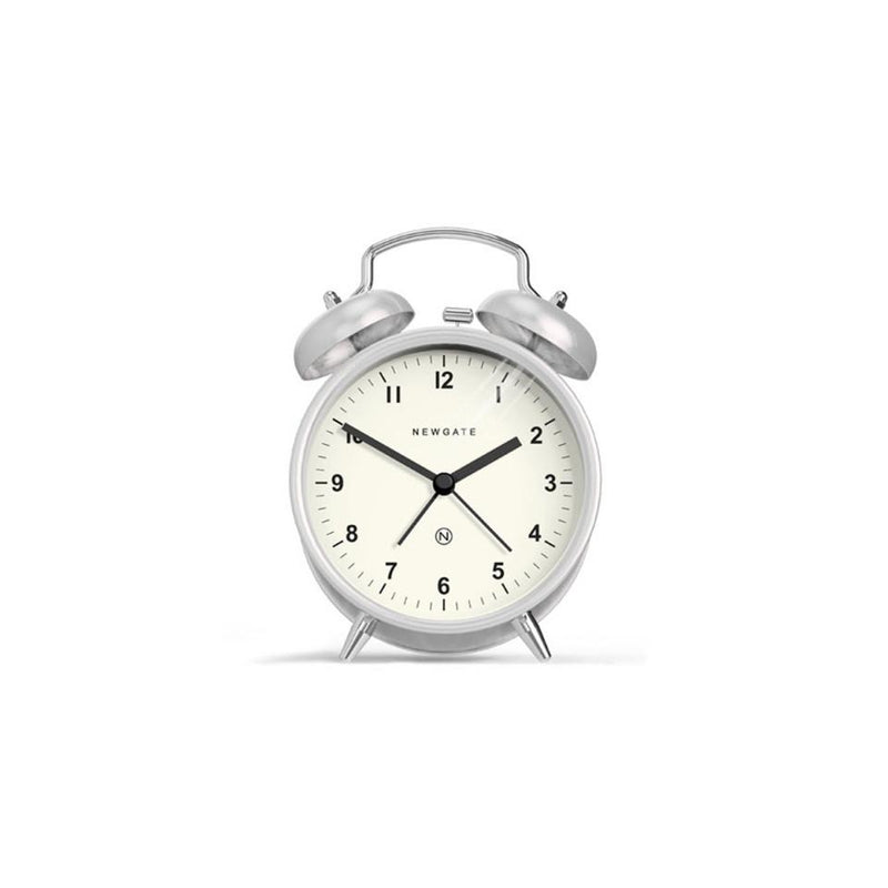 media image for Charlie Bell Alarm Clock in Burnished Stainless Steel design by Newgate 271