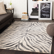 City Rug in Taupe & Light Gray