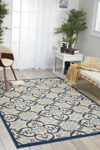 product image for caribbean ivory navy rug by nourison nsn 099446334176 9 54