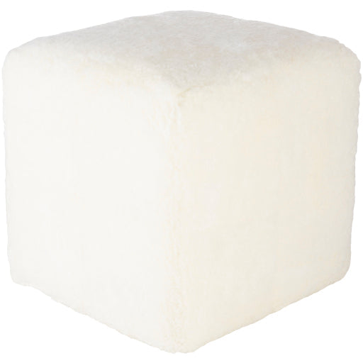 media image for Calidus Sheepskin Butter Pouf Flatshot Image 244