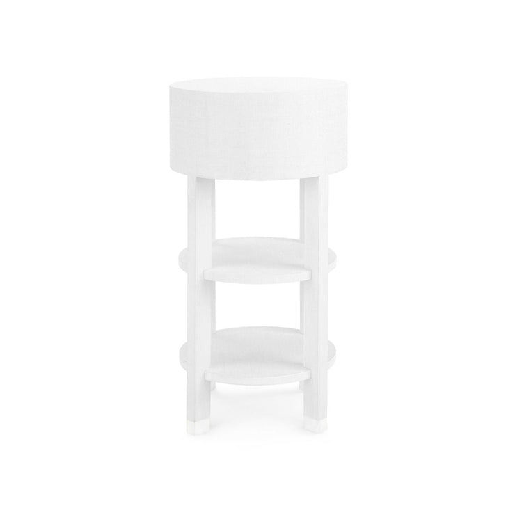 Claudette 1-Drawer Round Side Table in Various Colors by Bungalow 5