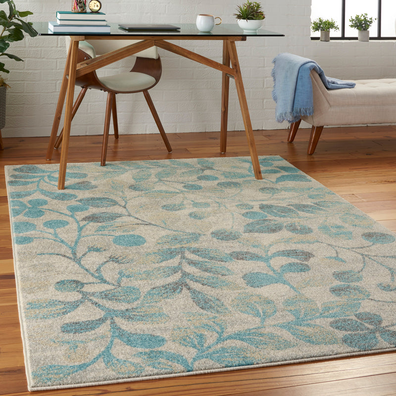 media image for tranquil ivory turquoise rug by nourison 99446484208 redo 7 214