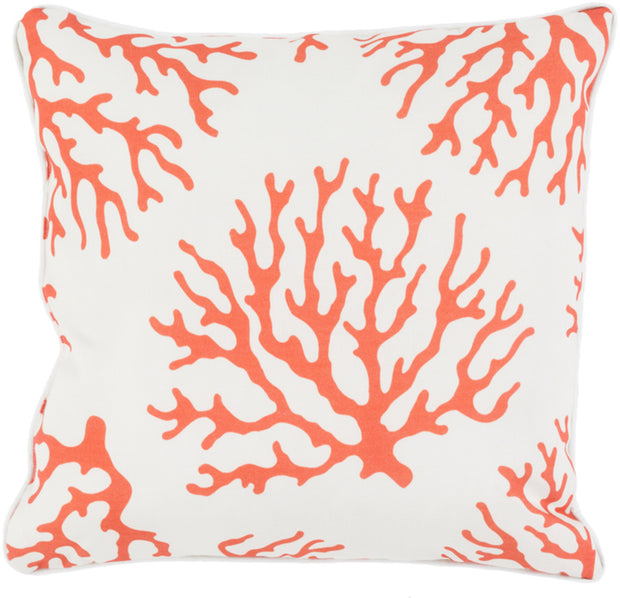 Coral Woven Pillow in Burnt Orange