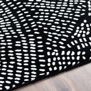 Contempo Black-White Rug Texture Image