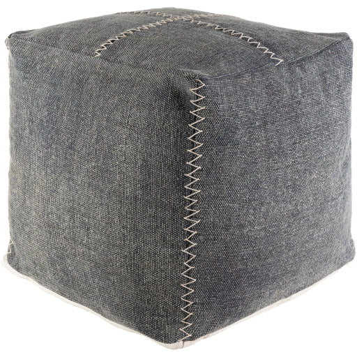 media image for Charlie Cotton Cream Pouf Flatshot Image 238