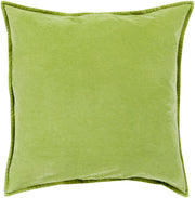 Cotton Velvet Velvet Pillow in Grass Green