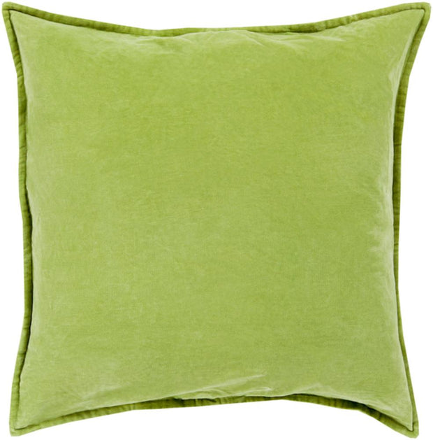 Cotton Velvet Pillow in Olive