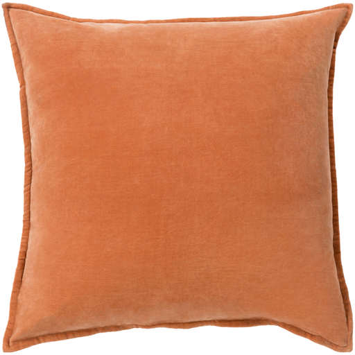 Cotton Velvet Pillow in Burnt Orange