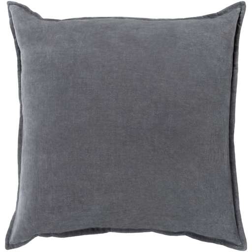 Cotton Velvet Pillow in Grey