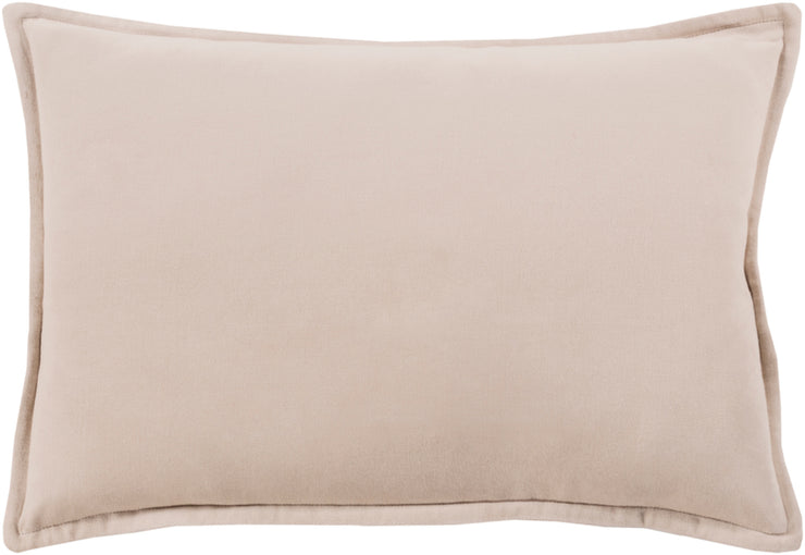 Cotton Velvet Velvet Pillow in Taupe