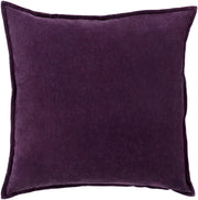 Cotton Velvet Velvet Pillow in Dark Purple