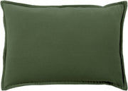 Cotton Velvet Velvet Pillow in Dark Green