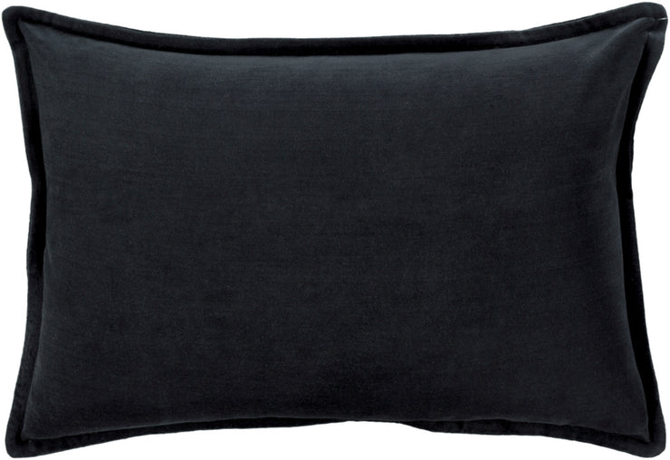 Cotton Velvet Velvet Pillow in Black
