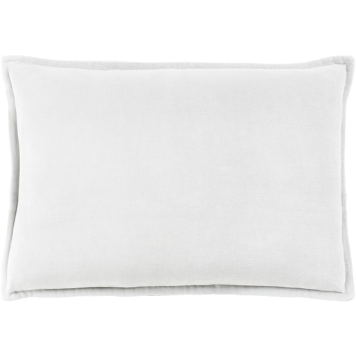 Cotton Velvet Pillow in Light Gray