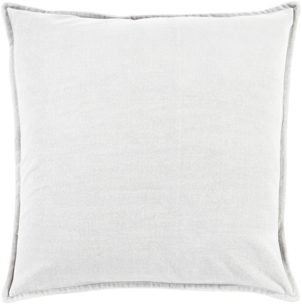 Cotton Velvet Velvet Pillow in Medium Gray