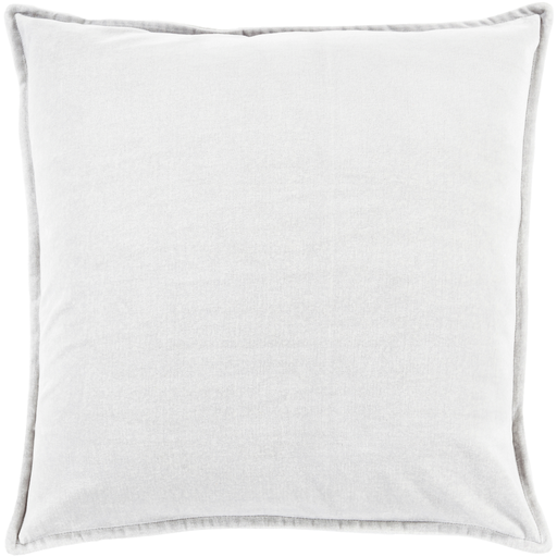 Cotton Velvet Pillow in Light Gray
