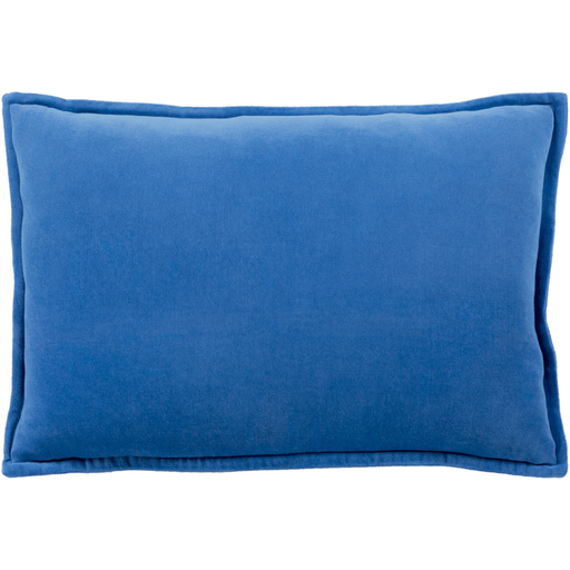 Cotton Velvet Pillow in Dark Blue