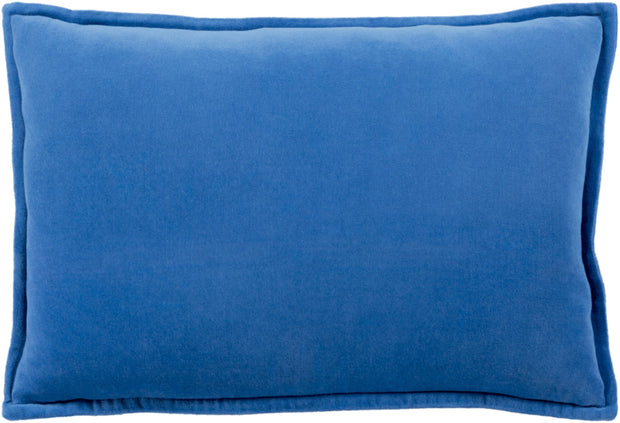 Cotton Velvet Velvet Pillow in Dark Blue