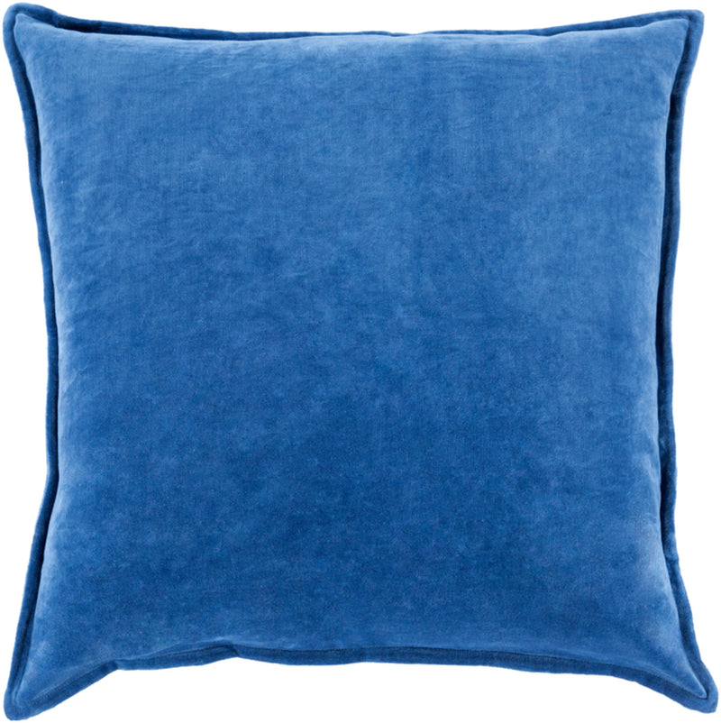 media image for Cotton Velvet Velvet Pillow in Dark Blue 217