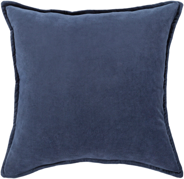 Cotton Velvet Velvet Pillow in Navy