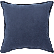 Cotton Velvet Pillow in Navy