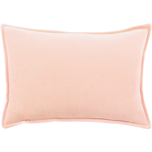 Cotton Velvet Pillow in Peach