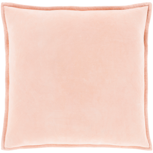 Cotton Velvet Pillow in Peach