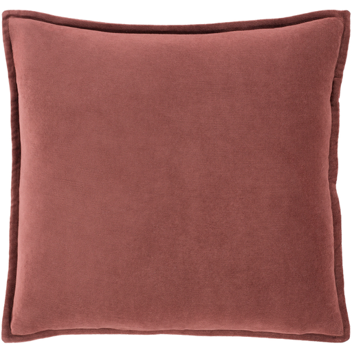 Cotton Velvet Pillow in Rust