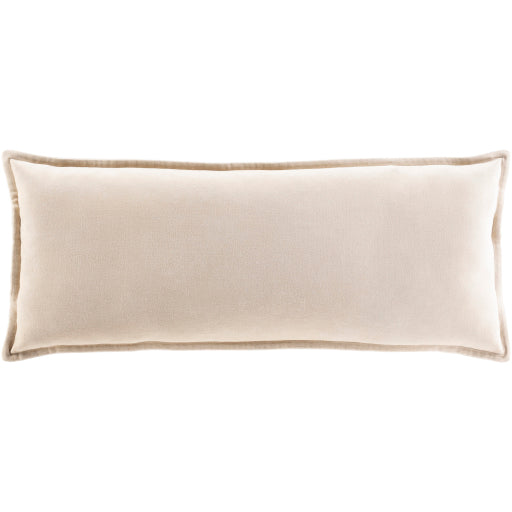 media image for Cotton Velvet Cotton Beige Pillow Flatshot Image 276