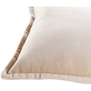 Cotton Velvet Cotton Beige Pillow Corner Image 3
