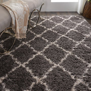 luxe shag charcoal beige rug by nourison 99446459534 redo 5