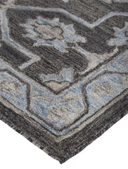 Faris Gray and Blue Rug by BD Fine Corner Image 1