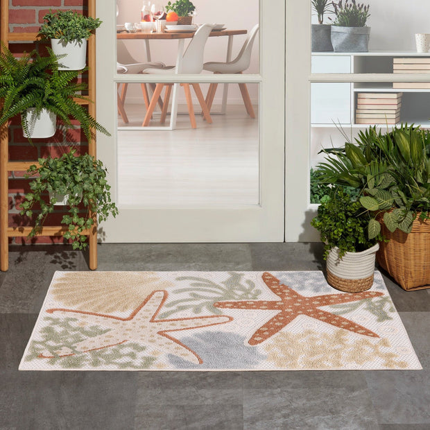 Aloha Indoor Outdoor Ivory Multicolor Rug By Nourison Nsn 099446920799 10