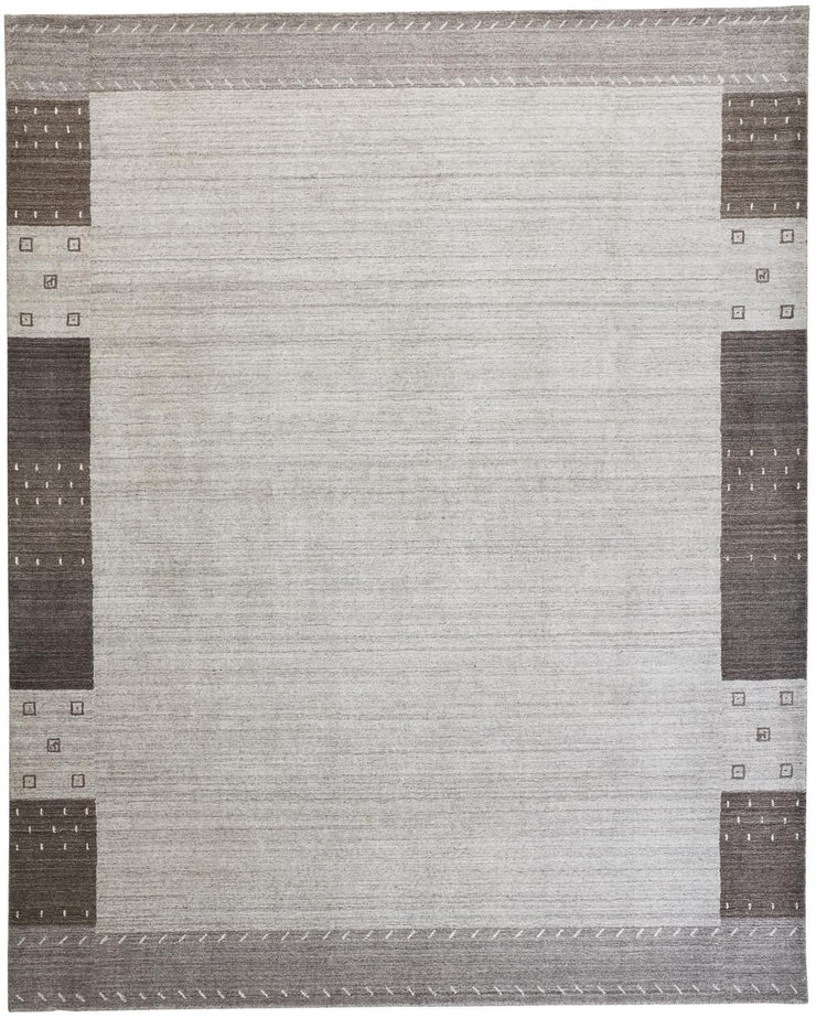 Yurie Hand Knotted Light Gray and Opal Rug by BD Fine Flatshot Image 1