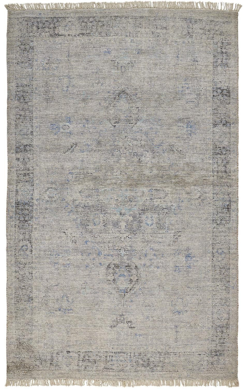 media image for Ramey Gray and Blue Rug by BD Fine Flatshot Image 1 254