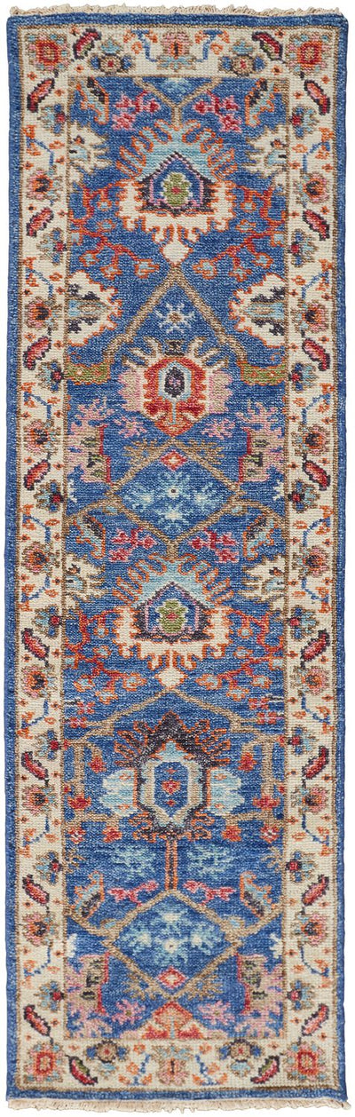 product image for Bennet Blue and Red Rug by BD Fine Flatshot Image 1 73