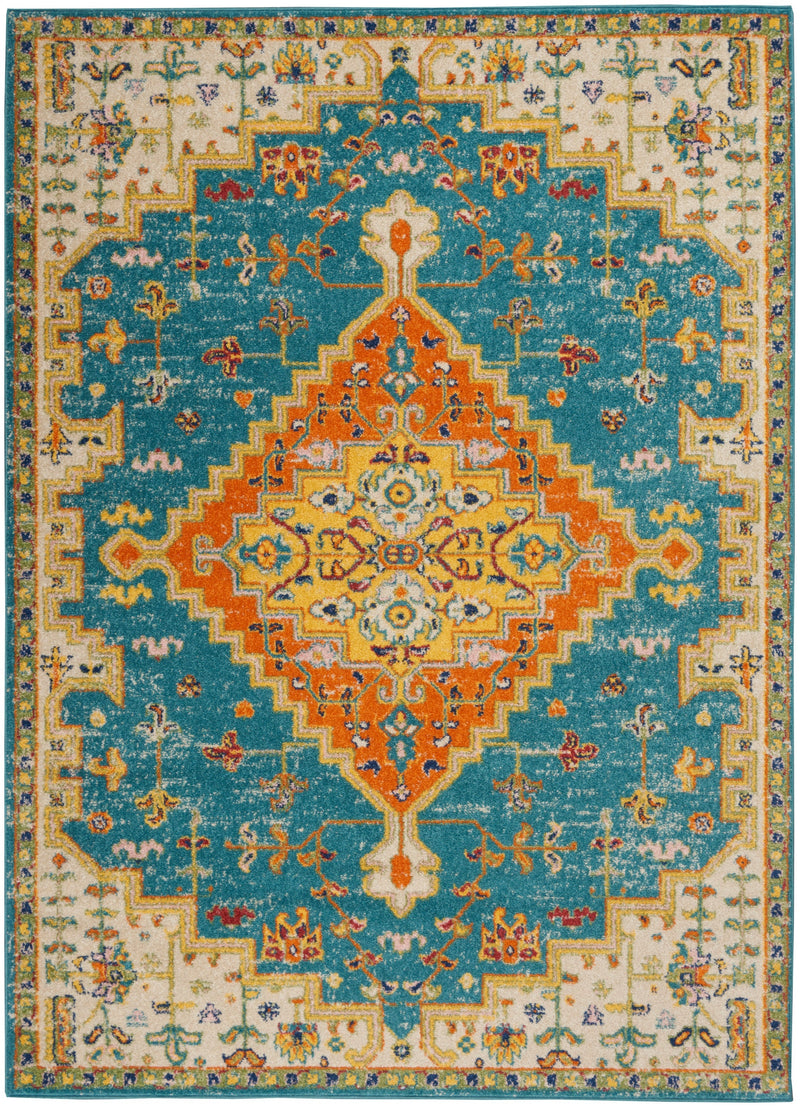 media image for allur turquoise ivory rug by nourison 99446837264 redo 1 292