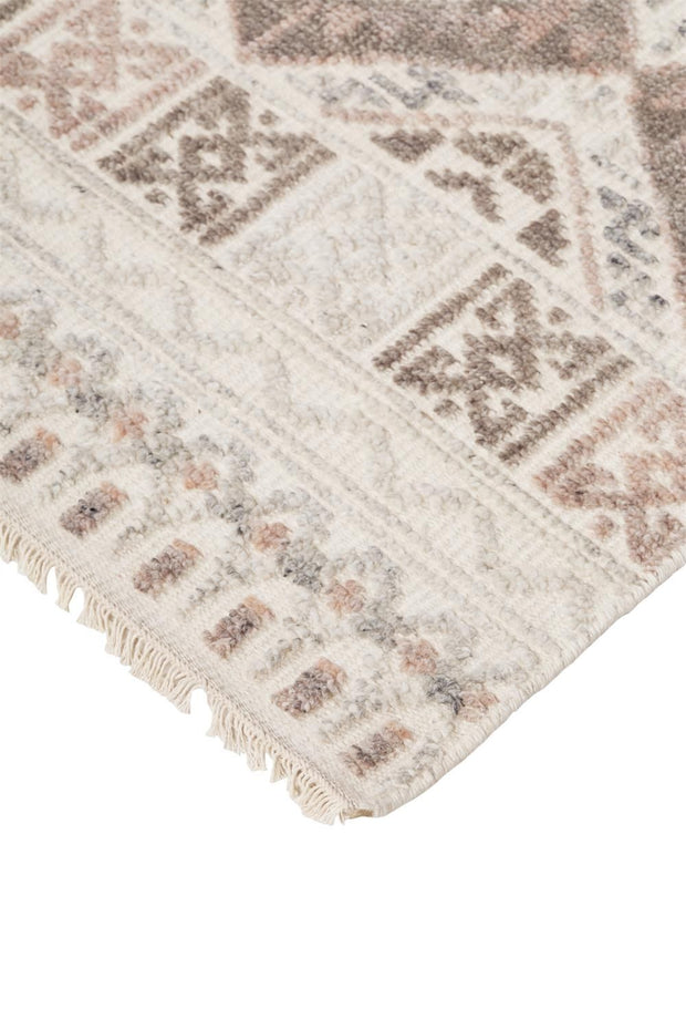 Eckhart Hand Knotted Ivory and Pink Rug by BD Fine Corner Image 1