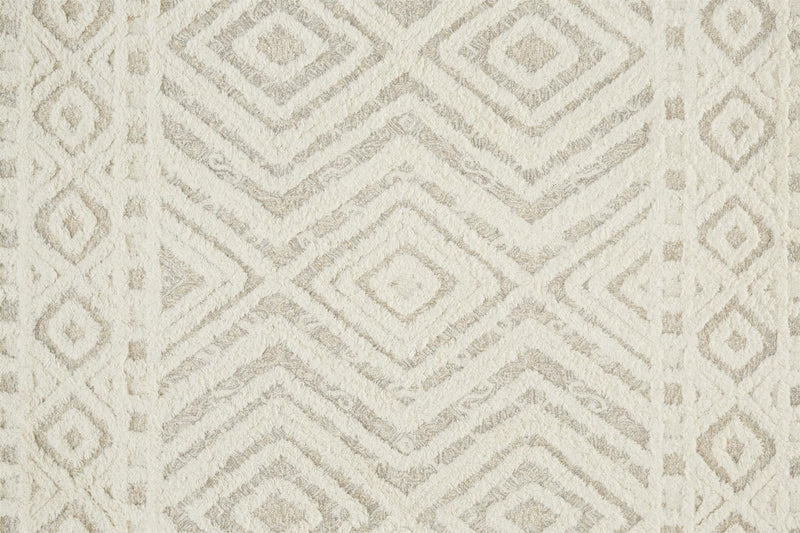 media image for Elika Hand Tufted Ivory and Tan Rug by BD Fine Texture Image 1 288