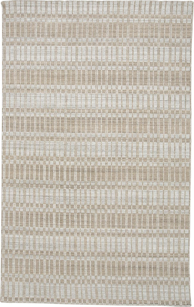 Odami Hand Woven Beige and Gray Rug by BD Fine Flatshot Image 1