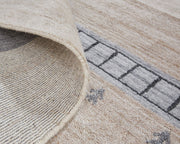 Yurie Beige and Gray Rug by BD Fine Roll Image 1