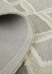 Elika Hand Tufted Taupe and Ivory Rug by BD Fine Roll Image 1