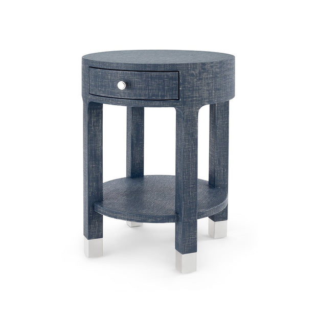 Dakota 1-Drawer Round Side Table in Various Colors