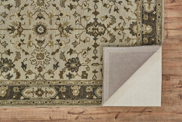 Botticino Hand Tufted Gray and Beige Rug by BD Fine Fold Image 1