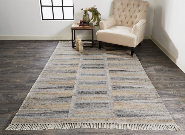 Elstow Latte Tan and Gray Rug by BD Fine Roomscene Image 1