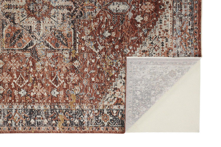 Ennis Rust and Tan Rug by BD Fine Fold Image 1