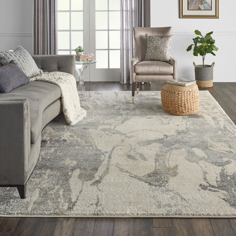 media image for fusion cream grey rug by nourison 99446488329 redo 4 242