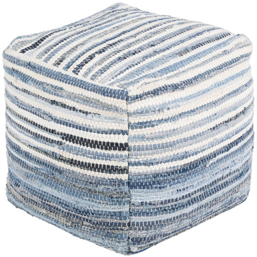 media image for Denim Cotton Navy Pouf Flatshot Image 240